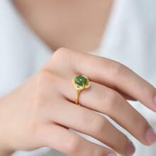Natural Canadian Jasper Rings, Gold-Plated Inlaid Jade Rings, Diamond Rings, Adjustable Size Rings, Handmade Men's And Women's Gemstone Rings, Personalized Rings, Energy Rings, Anniversary Rings, Engagement Rings, Gifts For Her. - XJasper Ring - View 6
