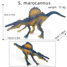 15 piezas Opciones de modelos de dinosaurios realistas, de 5 a 9 pulgadas de longitud, material sólido de PVC, decoración artesanal y juguetes educativos para niños, que incluyen Tyrannosaurus Rex, Carnotaurus, Spinosaurus, Brachiosaurus, Stegosaurus, Ankylosaurus, Triceratops, Velociraptor, Allosaurus, Diplodocus, Giganotosaurus, Suchomimus, Pteranodon, Modelos de dinosaurios, un gran regalo para la decoración de la habitación en festividades