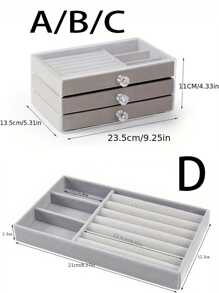 1pc Transparent Acrylic Jewelry Storage Box, 3-Layer Drawer Type Jewelry Case, Organizer For Earrings, Rings, Necklaces, Bracelets And Pendants. Suitable For Bathroom, Desktop, Dressing Table And Bedroom. Stackable And With Drawer For Elegant Display And Packaging. Ideal Gift For Wife, Home Decor, Bathroom, Bedroom. Suitable For Rings, Necklaces, Watches, Earrings And Bracelets - Perfect For Mother's Day, New Year Gift, Valentine's Day Gift And Birthday Gift. Sun Travel Cool Back To School, Room Decor - Multicolor - View 4