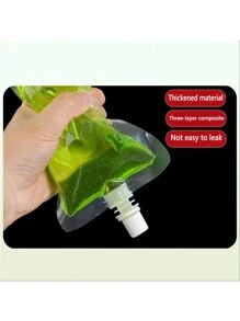 10 piezas Bolsas de plástico para zumo, bolsas de bebida transparentes y portátiles, adecuadas para uso al aire libre, bolsas desechables a prueba de fugas para exprimir, bolsas reutilizables para almacenar líquidos como alcohol, leche y otras bebidas, botellas de agua - transparente - Ver 4