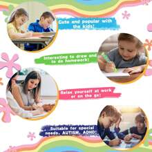 3 Packs Liquid Timer Pen With Extra Ink Packs- Retractable Ballpoint Pen With Colorful Moving Bubbles & Droplets - Relaxing Calming Fidget Sensory Writing Toy For Kids & Adults- 3-Colorful Liquid Ballpoint Pen For Back To School Gift,Stocking Stuffers, Easter Basket Stuffers -Fidget Toy Pen For Stress Relief And Anxiety(Red, Green, Blue) - Multicolor - View 8