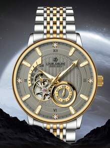 LOUIEJUELEN Reloj Mecánico Totalmente Automático Para Hombres Juelen - Gris - Ver 6