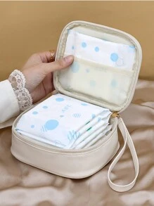 New Portable Cream Makeup Bag Cosmetic Pouch, Small Size Lipstick Bag, Student Waterproof Handheld Multifunctional - Multicolor - View 8