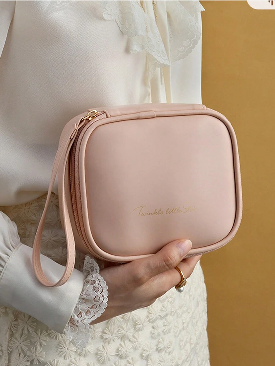 New Portable Cream Makeup Bag Cosmetic Pouch, Small Size Lipstick Bag, Student Waterproof Handheld Multifunctional - Multicolor - View 1