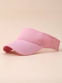 Solid Color Plain Sun Hat For Girls, Sunscreen Sun Shade Cap For Boys, Sports Visor Cap For Summer Running
