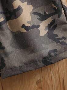 Conjunto de ropa de camuflaje para niños y niñas, uniforme de entrenamiento militar de manga corta para estudiantes de primaria, ropa de verano de las fuerzas especiales para representaciones - Negro - Ver 7