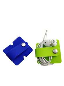 1 pieza/2 piezas Organizador de cable de auriculares de silicona, apto para auriculares con cable y cables de datos