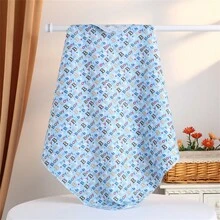 4件套男女通用婴儿襁褓毯套装，简约设计 - 彩色 - 查看 4