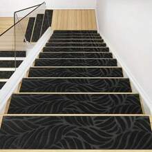 7pcs/Set Ins Style Self-Adhesive Stair Tread Mats, Non-Slip Step Covers For Decoration & Floor Protection - Multicolor - View 3