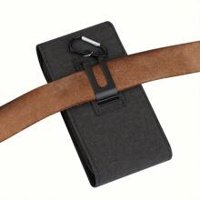 One Case Two Phones, Dual Phone Holster Pouch With Belt Clip - Black - View 3