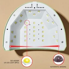 XEIJAYI 1pc Green USB SUNone UV LED Lamp For Nails Professional Gel Polish Drying Lamp With Timer Smart Nail Dryer Manicure Equipment LED Nail Lamp, Three Stages, Infrared Smart Sensor, Professional Salon And Home Manicure And Pedicure - 綠色 - 查看 6