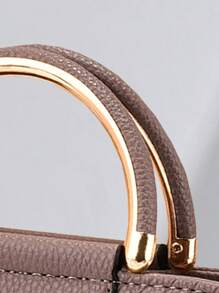 PLANEE 1 Piece Lightweight Business Casual Embossed Bag, PU Material Crossbody Bag For Women, Best Valentine's Day Gift For Her, Suitable For Teen Girls, Female College Students, Rookies And White-Collar Workers, Perfect For Office, College, Work, Business, Commuting, Outdoor, Travel, Outing With Metal Decoration, Classic, Adjustable Shoulder Strap Suitable For Street, Date, Party, Perfect For Music Festivals, Best Mothers Day Gifts Ever - 淺灰紫 - 查看 9
