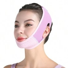 1pc Double Chin Strap Sleep Face Mask With Facial Band - Multicolor - View 10