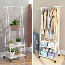Closet Tendedero Perchero Rack Doble Ropa Con Llantas - Multicolor - Ver 6