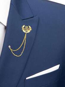 DAROuomo 2024 Men Suit Slim Fit Formal Business Work Wear Suits 2Pcs Set (Jacket+Pants)DR8211 - Navy Blue - View 5