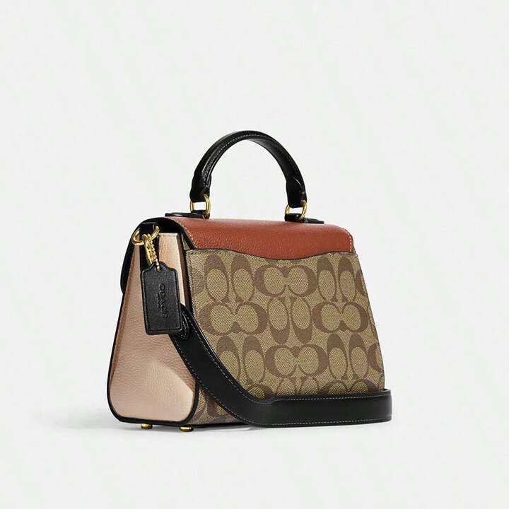 Coach Morgan Top Handle Satchel In Colorblock Signature Canvas  