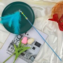 1 Máy Tính Nhiều Màu Lông Mèo Teaser Cây Đũa Phép, DIY Chất Lượng Cao Lông Mèo Tương Tác Đồ Chơi, Sản Phẩm Lông Vũ - Nhiều màu - Xem 4