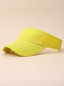 Solid Color Plain Sun Hat For Girls, Sunscreen Sun Shade Cap For Boys, Sports Visor Cap For Summer Running
