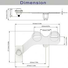1pc,Cold Water Attachable Toilet Bidet - DITACHABLE- SAVE CUBIT FEET(Dual Retractable Nozzles)