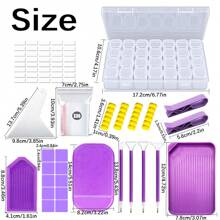 56 cái/bộ Công cụ vẽ sơn kim cương Bộ - Xem 2