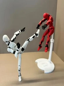 1pc Fully Articulated Robot Doll With Detachable Joints (Assembly Instruction Included, Requires Self-Assembly) 3D Printed DIY Assembly Toy, Develops Manual Dexterity, Artistic Craft Decor, Desk Ornament (Note: Some Component Colors Are Random) - Multicolor - View 6