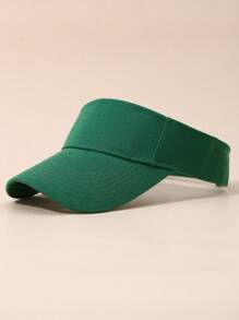 Solid Color Plain Sun Hat For Girls, Sunscreen Sun Shade Cap For Boys, Sports Visor Cap For Summer Running