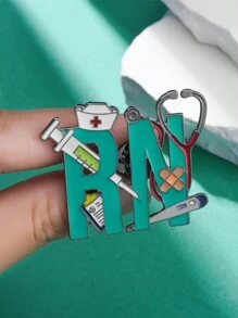 1pc Creative Nurse Lapel Pin Enamel Brooch, Medical Lanyard Badge Decor For Jacket, Suitable As Nurse Graduation Gift - A3-p335 - View 3