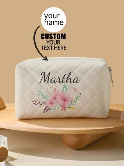 New Cosmetic Bag, Custom Photo Cosmetic Bag, Can Be Customized To Your Unique Design, Lightweight Zipper Cosmetic Bag Is Also Perfect For Coin Purse, Pencil Case, Perfect For Shopping, Date, Vacation, Travel, Festival, Party Or As A Gift, Octagonal Rhinestone Makeup Bag Shop Back To School,Customized Toiletry Bags,SummerHoliday,Family,Friends,Girlfriend,Boyfriend