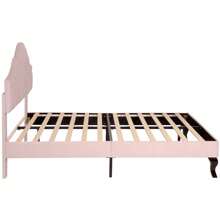KOMHTOM gestoffeerd bed, massief houten bed met in hoogte verstelbaar hoofdeinde, fluweel, 140*200 cm,Gestoffeerd bed 140*200 met lattenbodem en hoofdeinde, gestoffeerd bed met in hoogte verstelbaar hoofdeinde, voor volwassenen & tieners, houten lattenbodem, eenvoudige montage, fluweel, roze - Roze - Bekijken 4