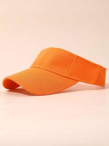 Solid Color Plain Sun Hat For Girls, Sunscreen Sun Shade Cap For Boys, Sports Visor Cap For Summer Running
