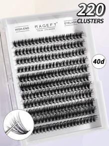 MAGEFY MAGEFY 220 Racimos De Pestañas De Estilo Mixto Segmentadas De Cola De Pez,Con Rizos Más Largos C Pestañas Personales De Bricolaje De Diferentes Longitudes,Pestañas Naturales Suaves Hechas A Mano Para Uso Diario,Pestañas Manga Para Viajes 40P/9-13mm,pestañas pestans extensiones de pestañas