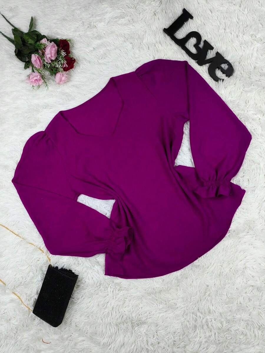 Plus Size Women Tops - Màu Hoa hồng đỏ - Xem 1
