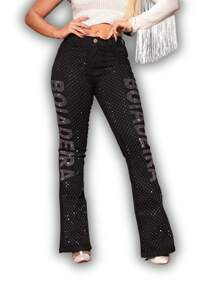 Women Jeans - 黑色 - 查看 6