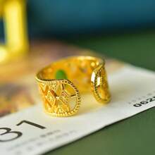 Anillos de jaspe canadiense natural, anillos de jade chapados en oro incrustados con diamantes, anillos ajustables de tamaño, anillos de piedras preciosas hechos a mano para hombres y mujeres, anillos personalizados, anillos de energía, anillos de aniversario, anillos de compromiso, regalos para ella.