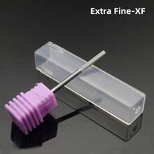 1 pieza Fresa de carburo de tungsteno para cortador de fresado eléctrico de uñas, herramientas de pulido de cutículas para taladro de manicura XF - Plateado - Ver 5