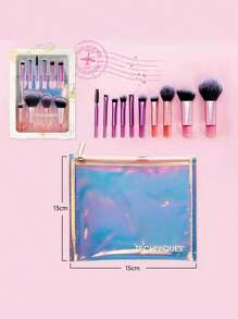 Real Techniques 10pcs Mini Makeup Brush Set, Pocket-Size And Portable, For Eye-Shadow And More,Brush Set,Makeup Brush Kit,Make Up Brush Set,Make Up Set Complete,Makeup Brush Set,Complete Makeup Kit,Brush Kit,Brushes Makeup Set,Makeup Gift Set,Set - Purple - View 7
