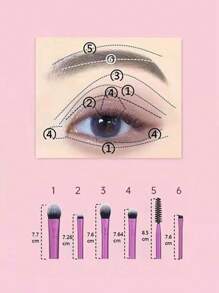 Real Techniques 10pcs Mini Makeup Brush Set, Pocket-Size And Portable, For Eye-Shadow And More,Brush Set,Makeup Brush Kit,Make Up Brush Set,Make Up Set Complete,Makeup Brush Set,Complete Makeup Kit,Brush Kit,Brushes Makeup Set,Makeup Gift Set,Set - Purple - View 5