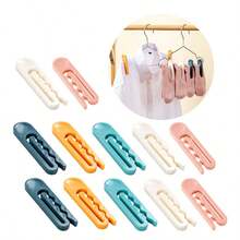 8pcs/15pcs Plastic Windproof Socks Clothes Clips Cute Sturdy Pegs For Fixing Clothes - Random Color - View 1