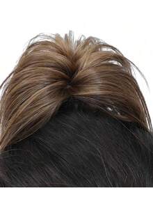 Pinza de pelo Messy Bun con extensión de cabello sintético para mujeres con cabello corto y liso, ideal para uso diario con cola de caballo y mayor longitud del cabello, 10 pulgadas - Light Brown - Ver 5