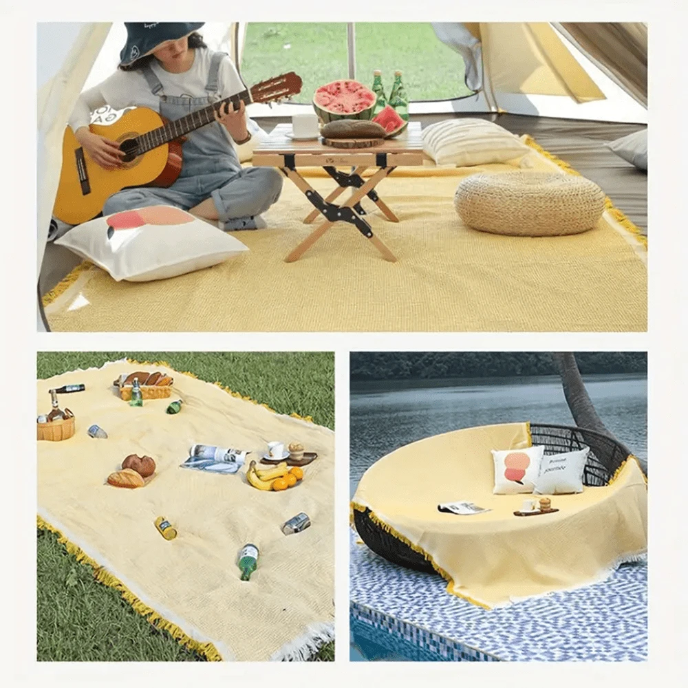 1pc Outdoor Picnic Mat, Park Mat, Spring Outing Lawn Picnic Tablecloth