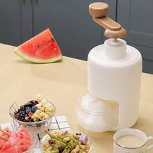 Portable Ice Shaver With Ice Tray - Snow Cone Maker, Suitable For Outdoor Camping & Home Use,Kitchen,Summer Beach Party,Food,Camping,Organizer,Room Decor,Kitchen Items. - White - View 7