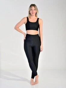 Women Sports Leggings - Black - View 5