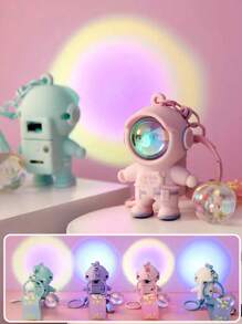 1 buah Gantungan Kunci Lampu LED Mini Astronot Lucu Bentuk Matahari Terbenam, Liontin Portabel untuk Mobil, Tas, Lampu Suasana Fotografi, Cocok Sebagai Hadiah Liburan untuk Anak Perempuan - MultiWarna - View 1