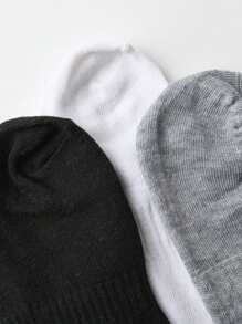 5pairs/Pack Women/Unisex Solid Color Casual Ankle Socks - White & Black, Moisture Wicking, Soft & Smooth, Suitable For Holidays, Sports, Casual, Business Daily Wear, Year-Round