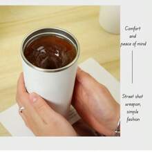 1pc Automatic Stirring Cup, Portable 304 Stainless Steel Electric Coffee Cup, Spill-Proof Magnetic Auto Stirring Shake Cup For Protein Shakes, Easy To Carry And Clean, Suitable For Home And Office, Ideal Holiday Gift