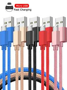 3.3ft/6.6ft/9.9ft High-Speed Micro USB Fast Charging Cable For Android Phones Long Charger Cord- Compatible With Samsung, Redmi, OnePlus, And 1pc Compatible With Samsung Galaxy S7/ HTC Compatible With LG Android, Kindle, Compatible With PS4, Camera, MP3 Micro-USB Polyamide Nan