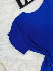 Plus Size Women Tops - 寶藍色 - 查看 3