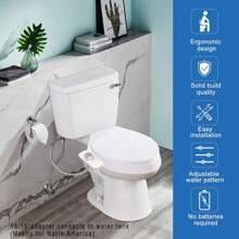 1pc,Cold Water Attachable Toilet Bidet - DITACHABLE- SAVE CUBIT FEET(Dual Retractable Nozzles)