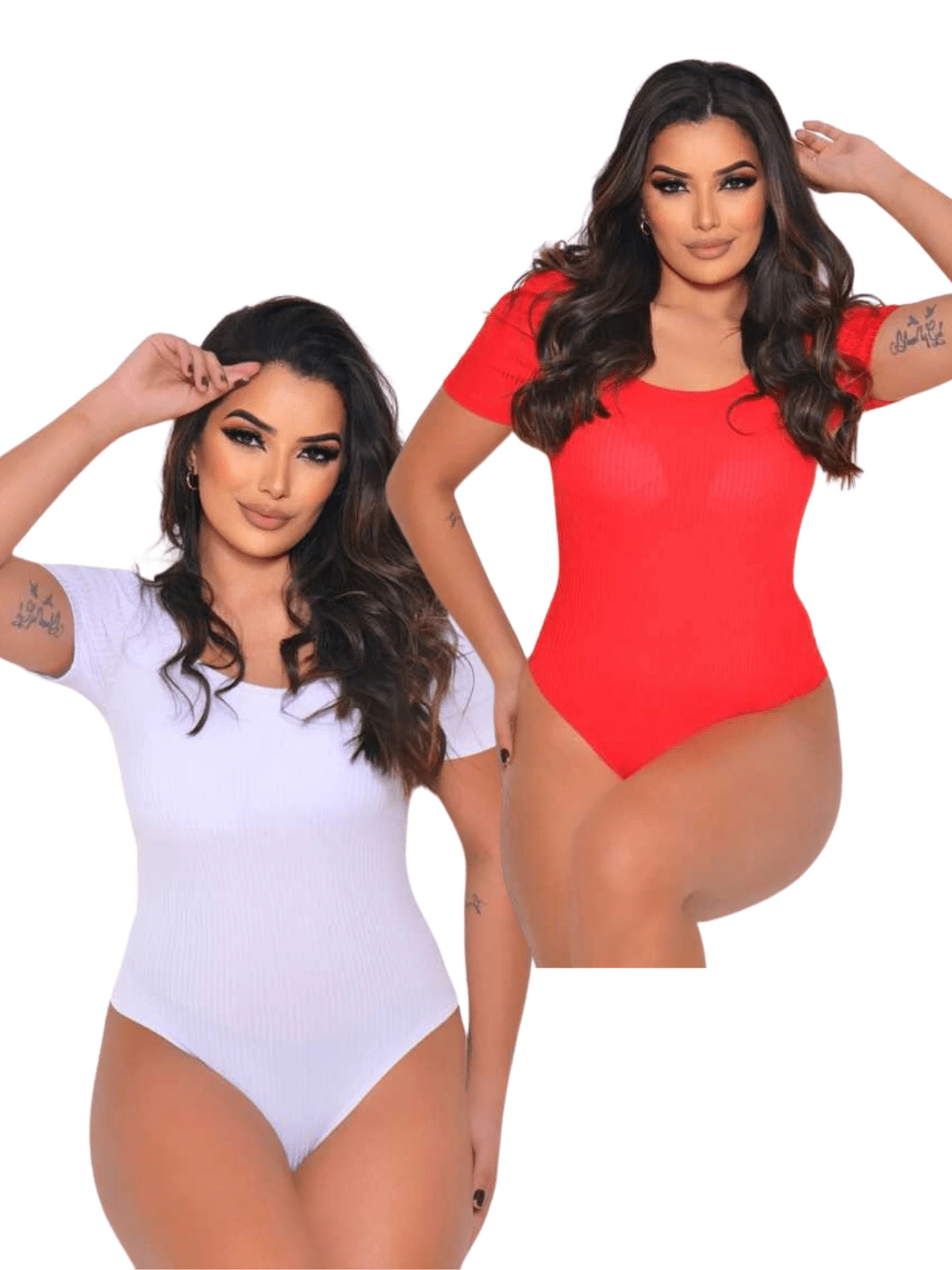 Women Bodysuits - 白色 - 查看 1