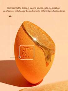 Real Techniques RT化妝海綿粉撲氣墊小橙蛋，乾濕兩用超柔軟不易吸收粉(4入組) - 橘色 - 查看 3